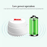 Wifi бездротовий датчик витоку води Tuya Smart Water Leak Detector з сповіщенням на смартфон, вбудованій, фото 7