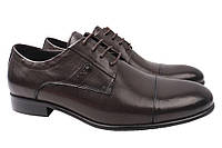 Туфлі чоловічі з натуральної шкіри на низькому ходу на шнурівці Кабір Arees 59-20DT 44 MP, код: 7363824