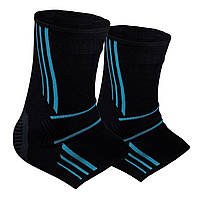 Спортивные бандажи на голеностопы Power System Ankle Support Evo PS-6022 Black/Blue L -UkMarket-