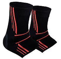 Бандажі на гомілкостоп Power System PS-6022 Ankle Support Evo Black/Orange (2шт.) L