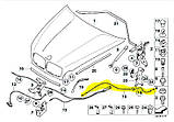 Трос відкривання капота BMW X5 E70 (2010-2013) рестайл, 51237184452, фото 2