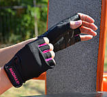 Рукавички для фітнесу MadMax MFG-251 Rainbow Pink M, фото 9