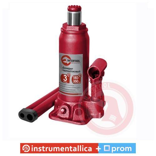 Домкрат пляшковий 3 т GT0022 Intertool одноштоковий