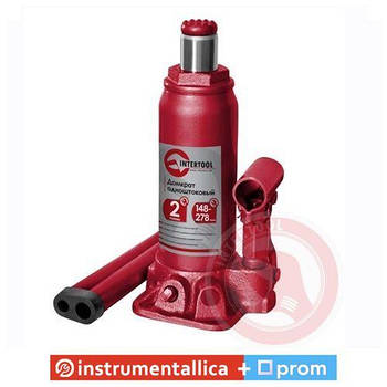 Домкрат пляшковий 2 т GT0021 Intertool одноштоковий