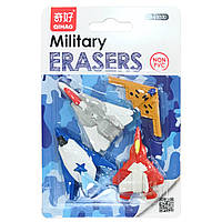 Гумка-ластик 3D Eraser набір 4шт Military Літаки мікс №8330