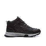 Чоловічі шкіряні черевики чорні зимові зимові, фото 8