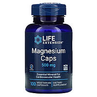 Магній, Magnesium, Life Extension, 500 мг, 100 капсул вегетаріанських