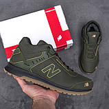 Чоловічі шкіряні хакі зимові кросівки, фото 2