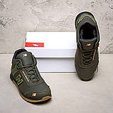 Чоловічі шкіряні хакі зимові кросівки, фото 6