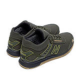 Чоловічі шкіряні хакі зимові кросівки, фото 10