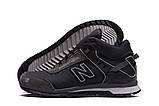 Чоловічі шкіряні кросівки чорні зимові, фото 6