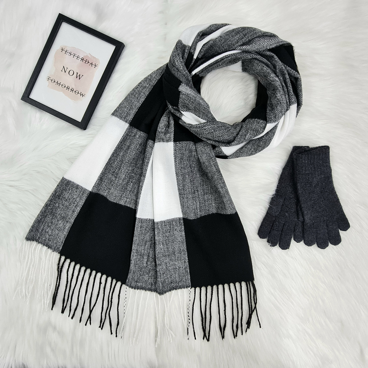 Комплект жіночий зимовий (шарф+рукавички) M&JJ One size маренго 1119 - 4082