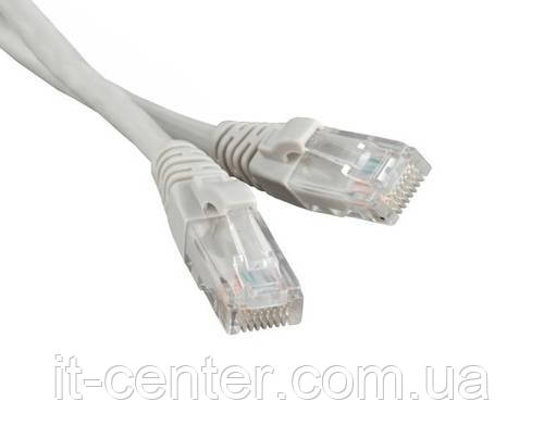 Патч-корд UTP 10 м, ATCOM, літій, RJ45, кат.5е, Grey, фото 2