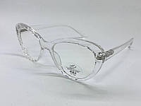 Компьютерные очки женские лисички овальные в пластиковой оправе прозрачной прозрачный