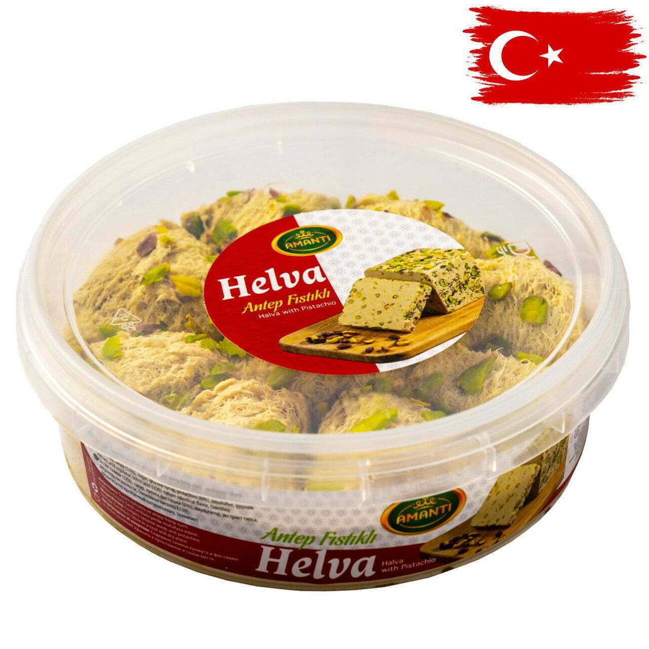 Халва кунжутна Тахінна Amanti з фісташками 400г