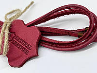 Шнурок держатель для очков кожаный из натуральной кожи Красный