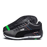 Шкіряні чоловічі чорні кросівки зимові, фото 6