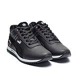 Шкіряні чоловічі чорні кросівки зимові, фото 9