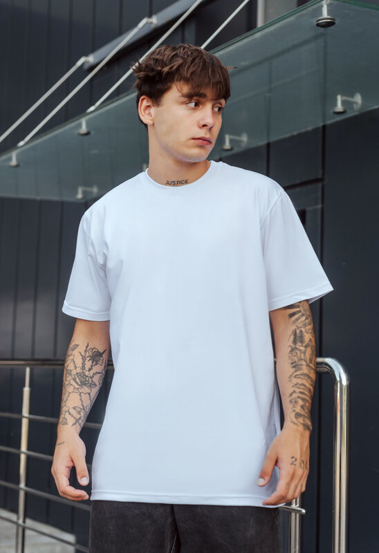 Однотонна біла футболка Staff white basic