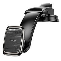 Держатель подставка для телефона HOCO CA107 центральная консоль магнитный, автомобильный, цвет черный металл