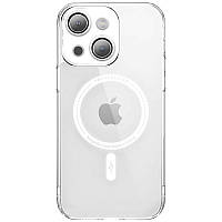 TPU+PC чехол Fullcolor with Magnetic Safe для Apple iPhone 13 (6.1") White