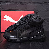 Чорні шкіряні черевики чоловічі зимові зимові, фото 2