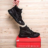 Чорні шкіряні черевики чоловічі зимові зимові, фото 4