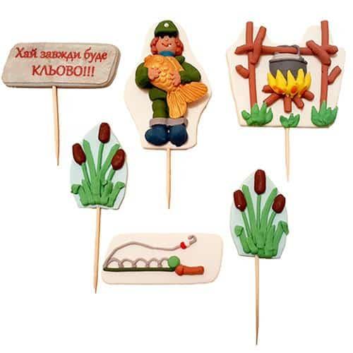 Прикраса для торта набір Рибалка КонДекор