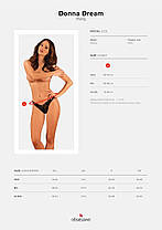 Мереживні стрінги Obsessive Donna Dream thong M/L Black, низька посадка, фото 5