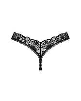 Мереживні стрінги Obsessive Donna Dream thong M/L Black, низька посадка, фото 6