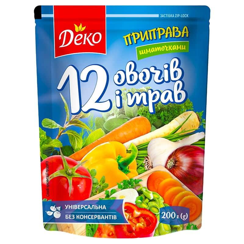 12 овощей и трав кусочками Деко 200 г