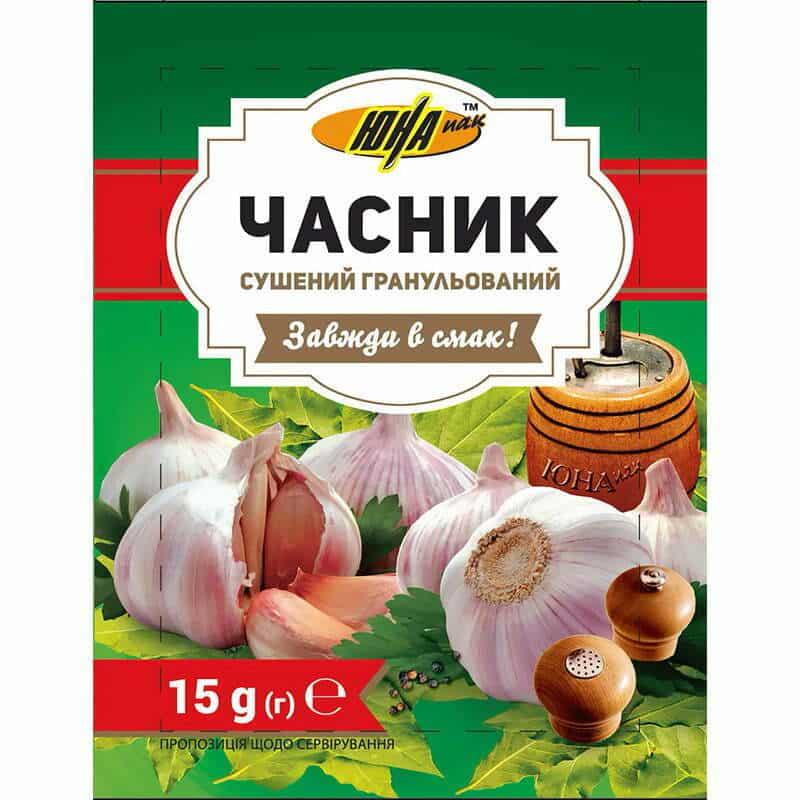 Часник сушений гранулюваний ЮНА 15г