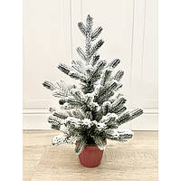 Ялинка лита 50 см в горщику засніжена Traditional HVOYA