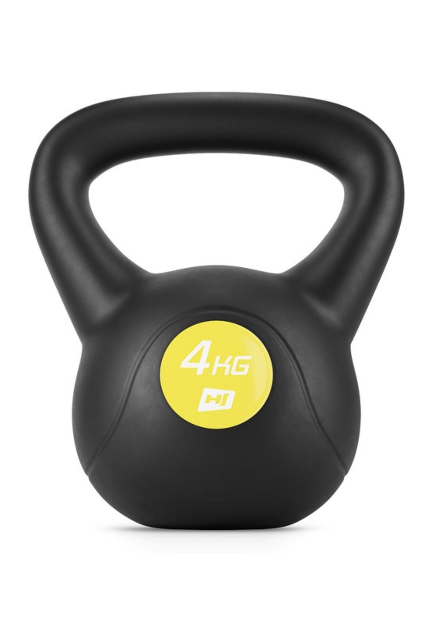 Гиря вінілова 4 кг Hop-Sport HS-PB004KB чорна, фото 1