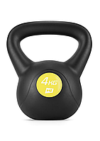 Гиря вінілова 4 кг Hop-Sport HS-PB004KB чорна