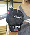 Рукавички для фітнесу Power System PS-2300 Fitness Grey/Black L, фото 8