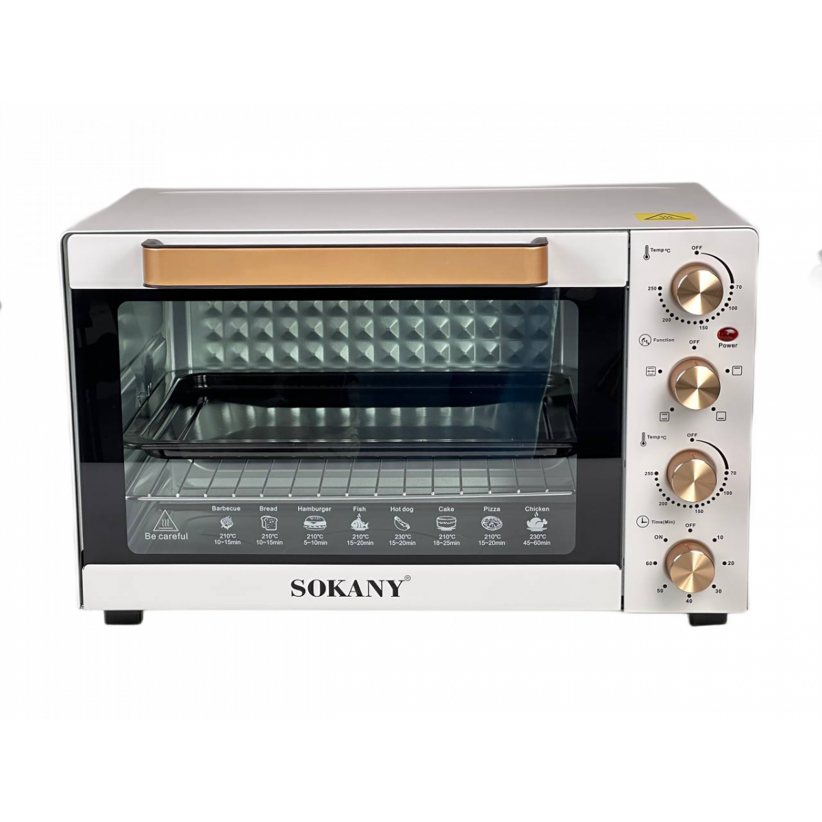 Духовка настільна електрична 1700 Вт 50 л електропіч для дому з таймером, фото 1