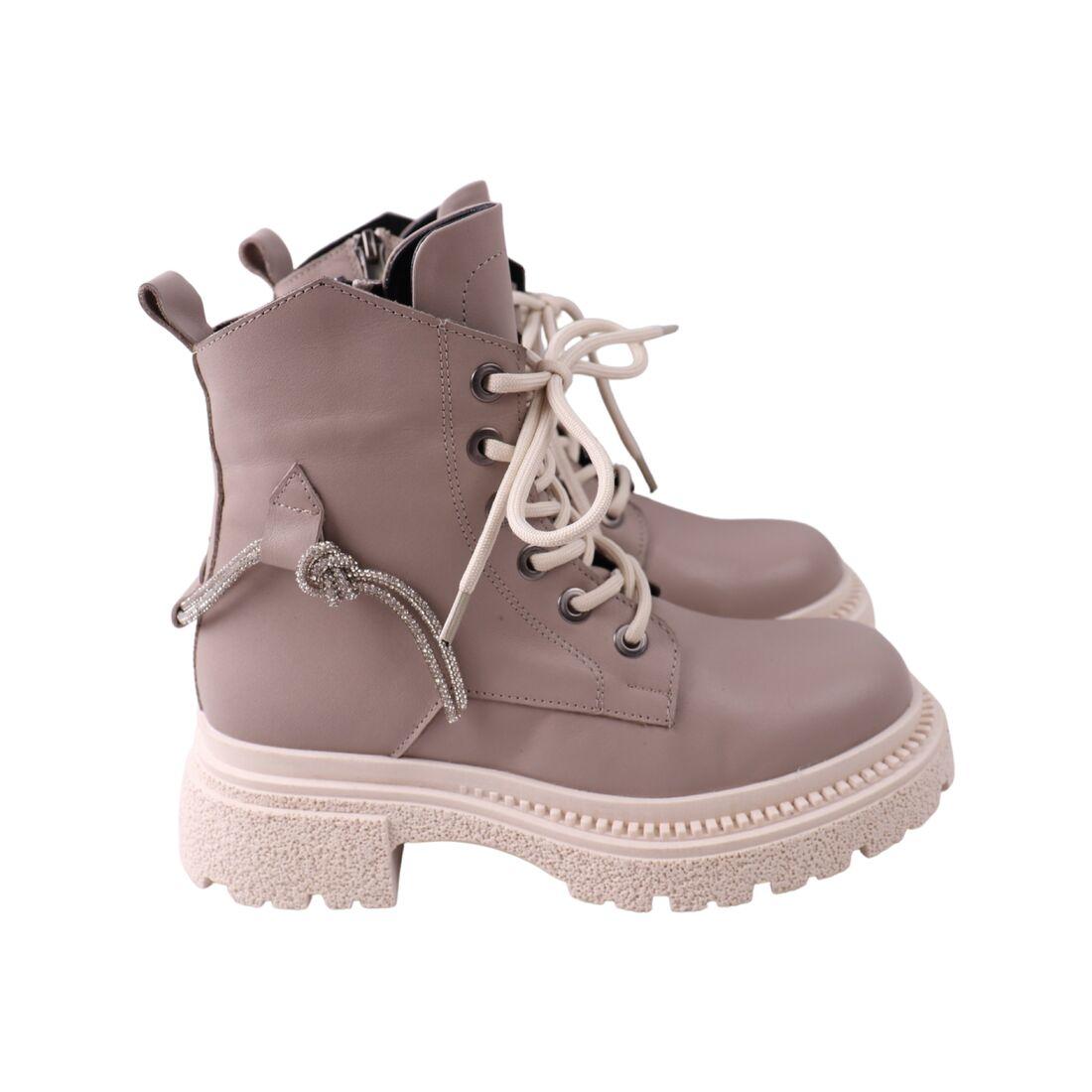 Черевики жіночі Aquamarin капучіно натуральна шкіра, 39, фото 1