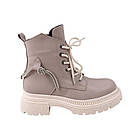 Черевики жіночі Aquamarin капучіно натуральна шкіра, 39, фото 3