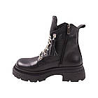 Черевики жіночі Aquamarin чорні натуральна шкіра, 39, фото 2