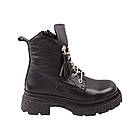 Черевики жіночі Aquamarin чорні натуральна шкіра, 39, фото 3