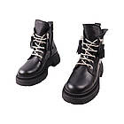 Черевики жіночі Aquamarin чорні натуральна шкіра, 39, фото 5