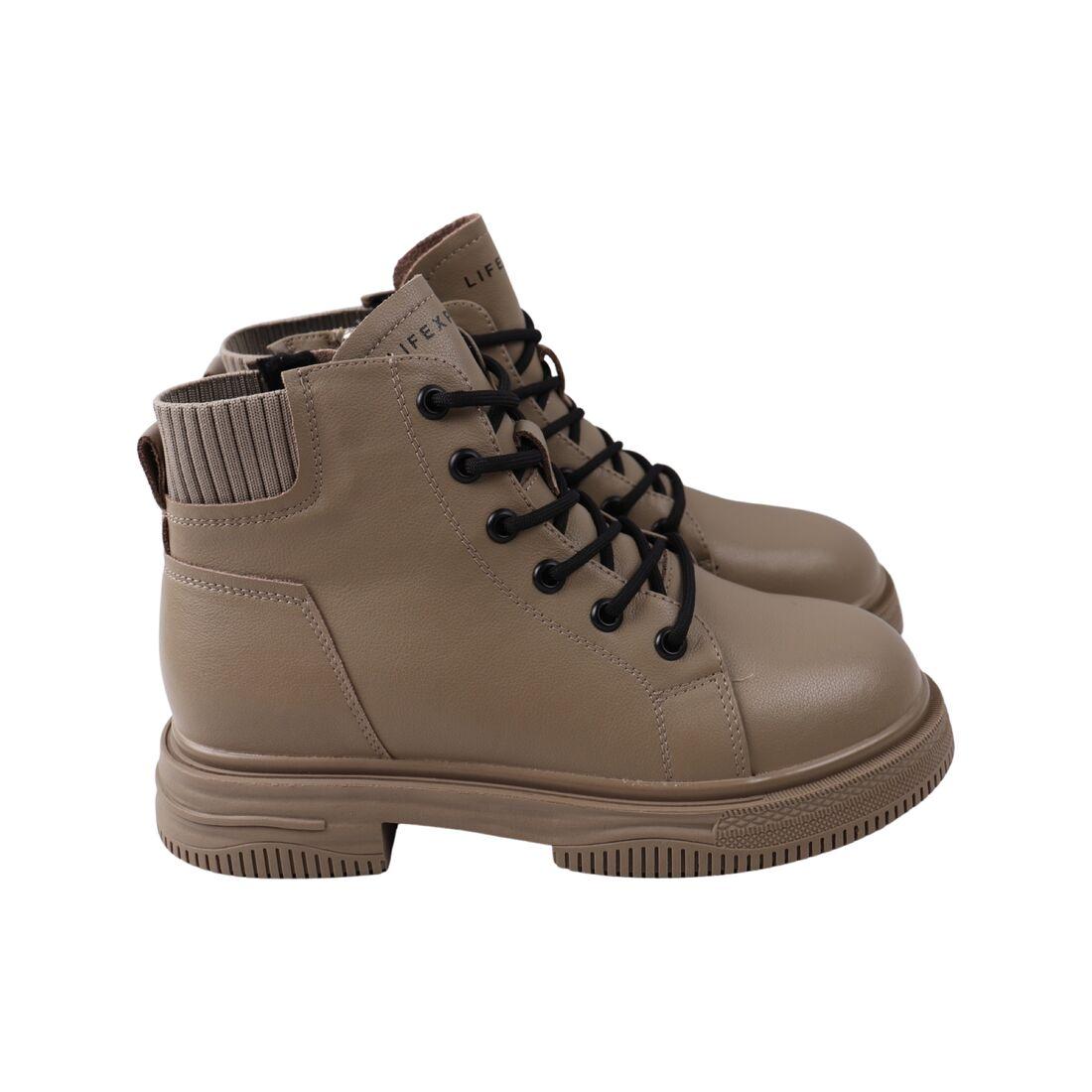 Черевики жіночі Li Fexpert хакі натуральна шкіра, 38, фото 1