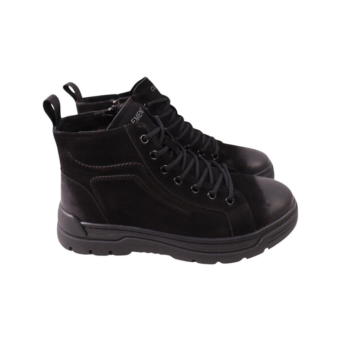 Черевики чоловічі Clemento чорні натуральний нубук, 45, фото 1