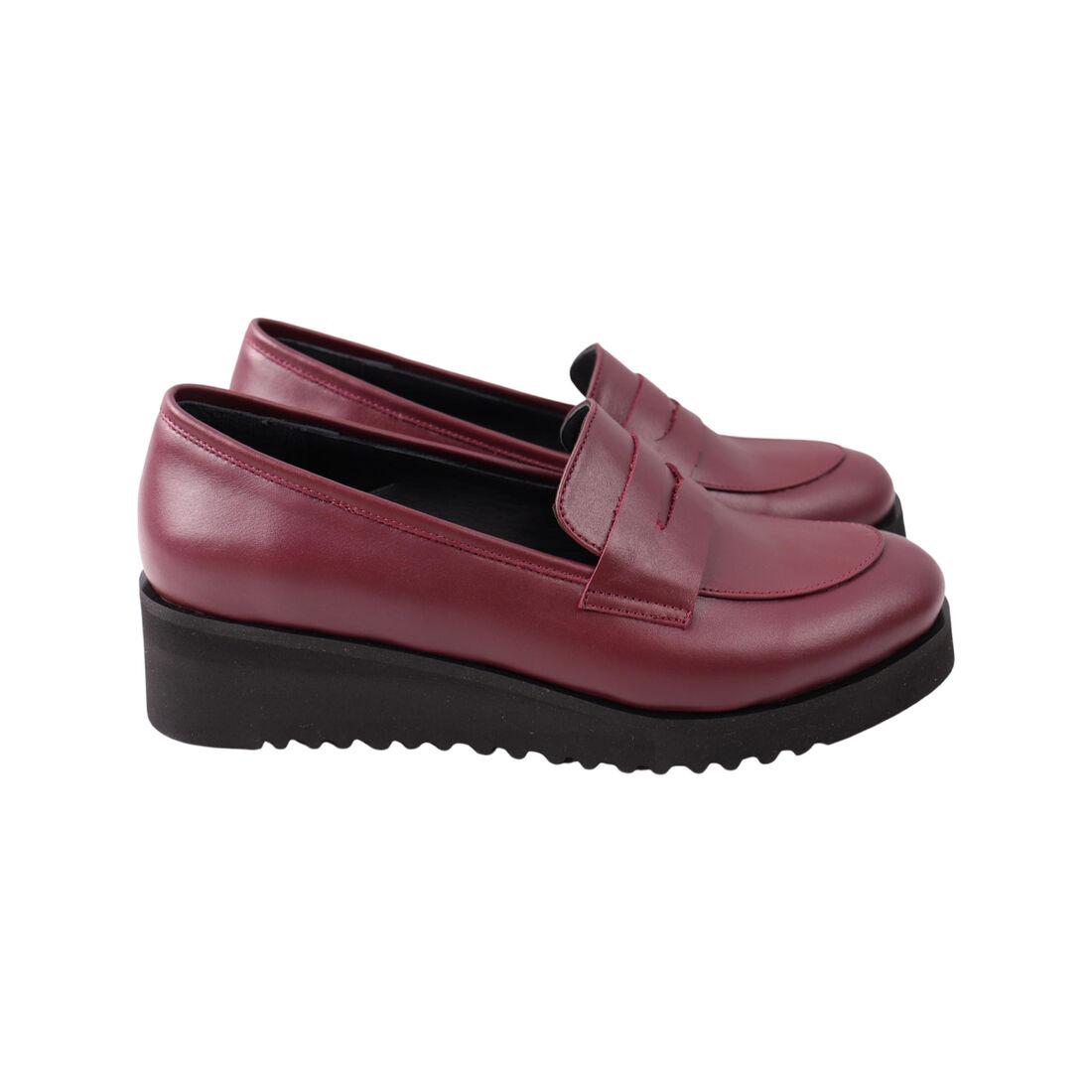 Туфлі жіночі Kesim бордові натуральна шкіра, 40, фото 1