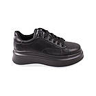 Кеди жіночі Farinni чорні натуральна шкіра, 38, фото 3