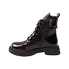 Черевики жіночі Guero чорні натуральна лакована шкіра, 40, фото 2