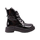 Черевики жіночі Guero чорні натуральна лакована шкіра, 40, фото 3