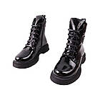 Черевики жіночі Guero чорні натуральна лакована шкіра, 40, фото 5