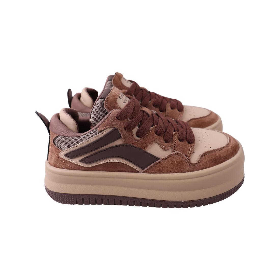 Кросівки жіночі Melanda коричневі натуральна шкіра, 39, фото 1